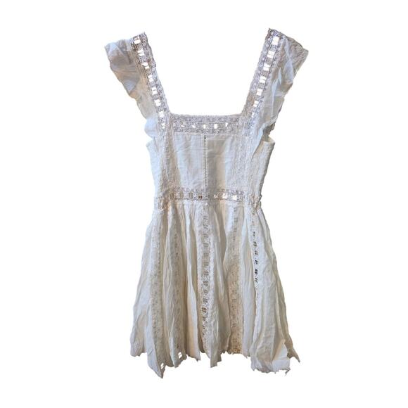 Free People Spring Fling Top In Ivory Lace XS NWT - Picture 8 of 12